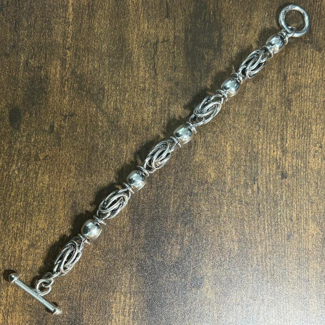 希少 メキシコ製 タスコ シルバー925 コンビチェーンブレスレット マンテル