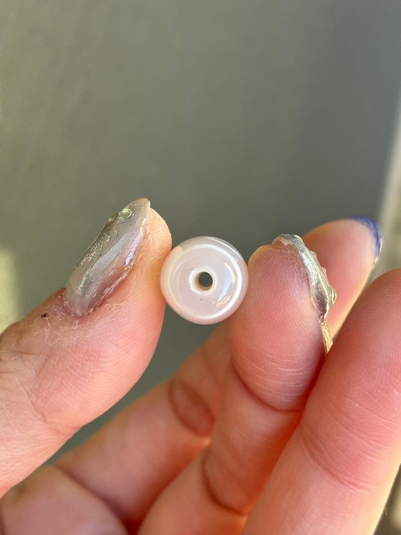 高品質✨艶とクリア感あり　老玉髄　天然白天珠　閃電五眼天珠✨