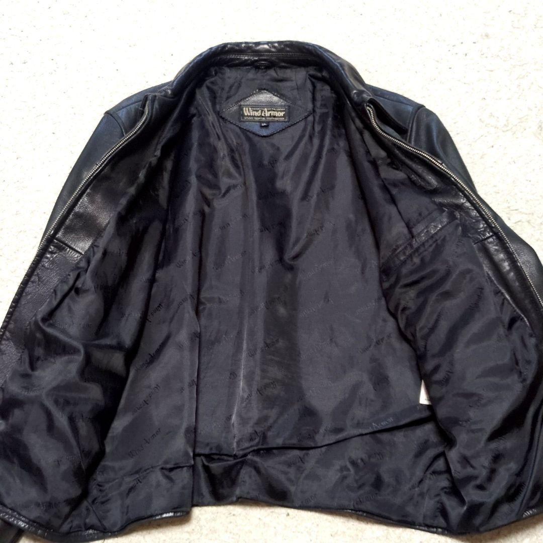 Wind Armor レザージャケット　黒　ニチワレザー