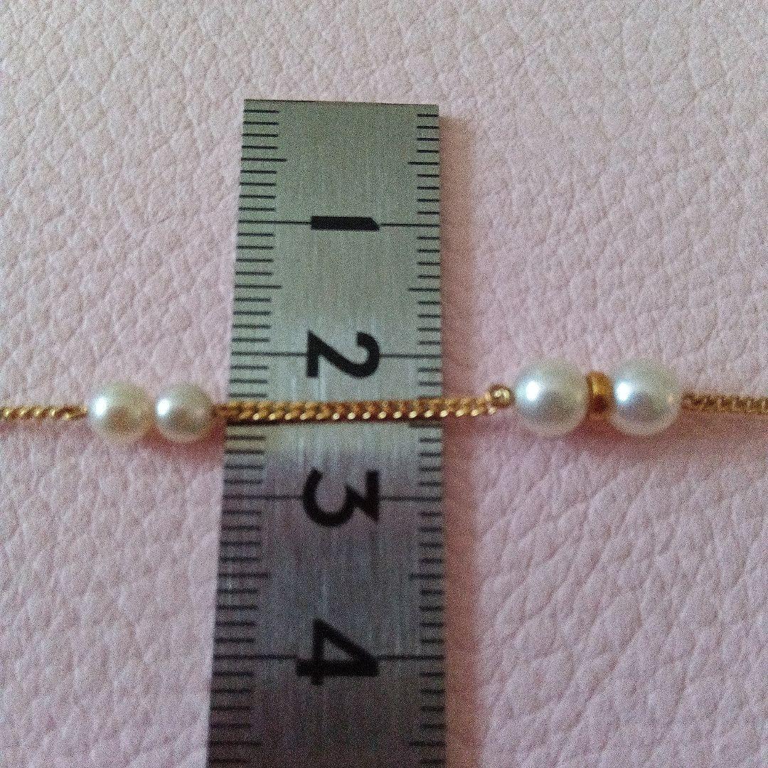 K18ベビーパールステーションブレスレット 3-5mm 18cm 3g