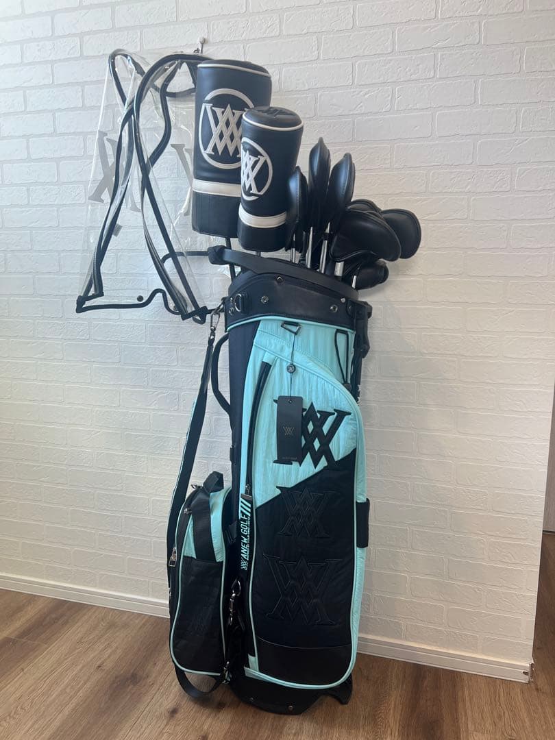 【極美品】 ANEW GOLF ゴルフバッグ & へットカバー セット