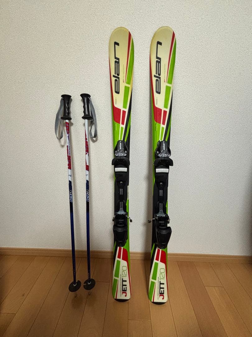 子供スキー3点セット(板120cmブーツ23.0cmストック95cm)