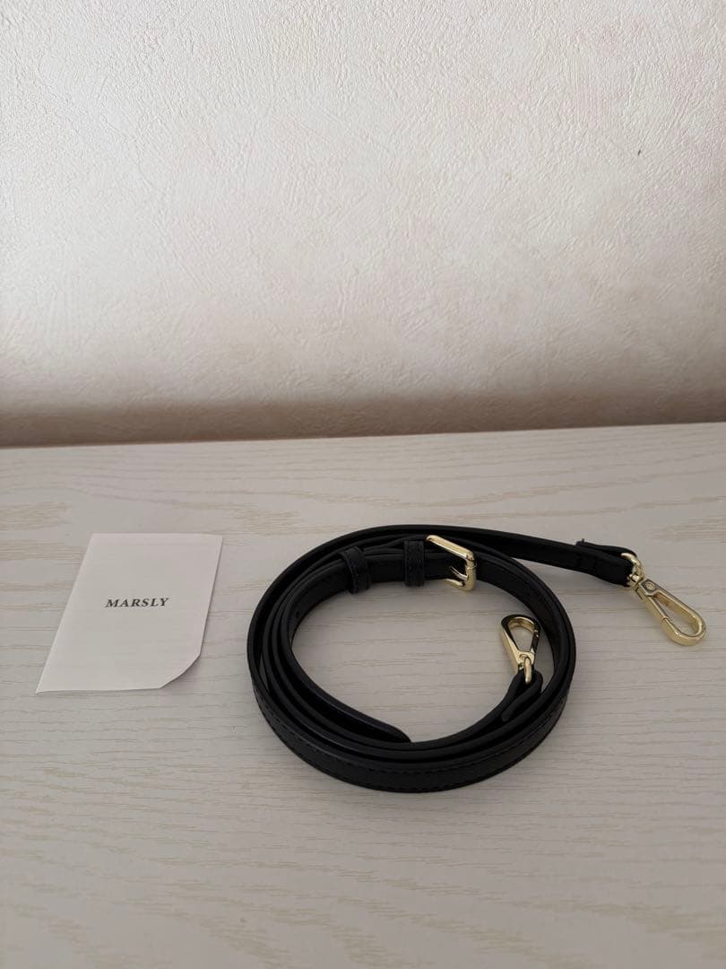 MARSLY ブラック トートバッグ 透明ポケット付き