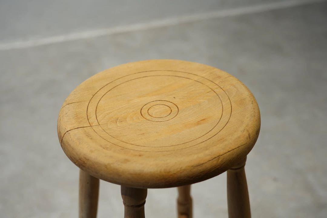 フランス　ビンテージ　木製スツール