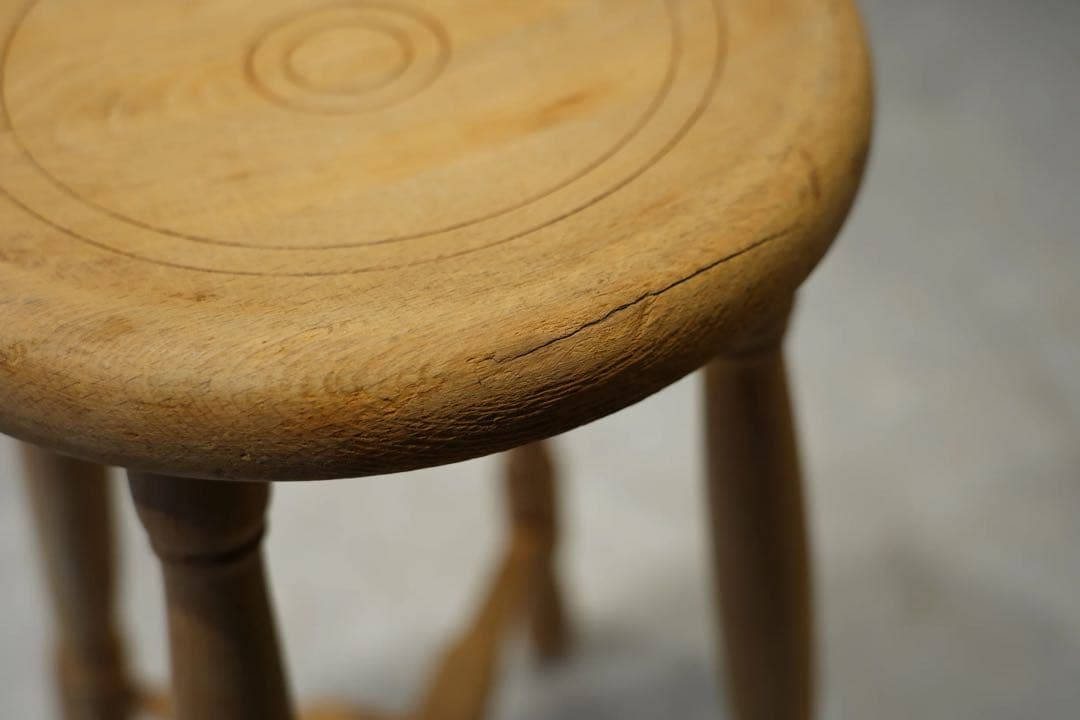 フランス　ビンテージ　木製スツール