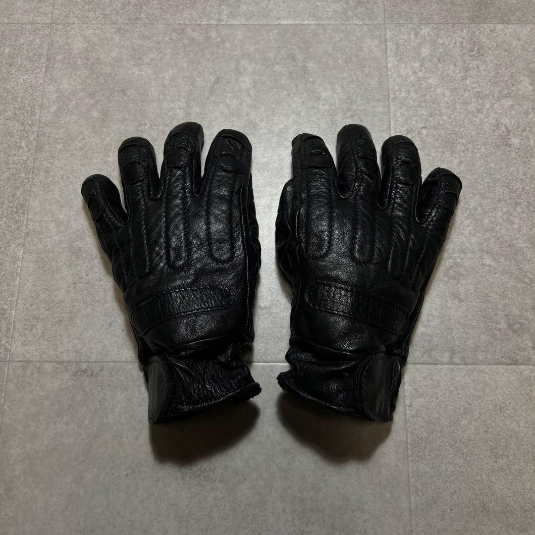 90sエンポリオアルマーニ革手袋グローブ男前ブラックレザー｜手の大きい方も対応✨