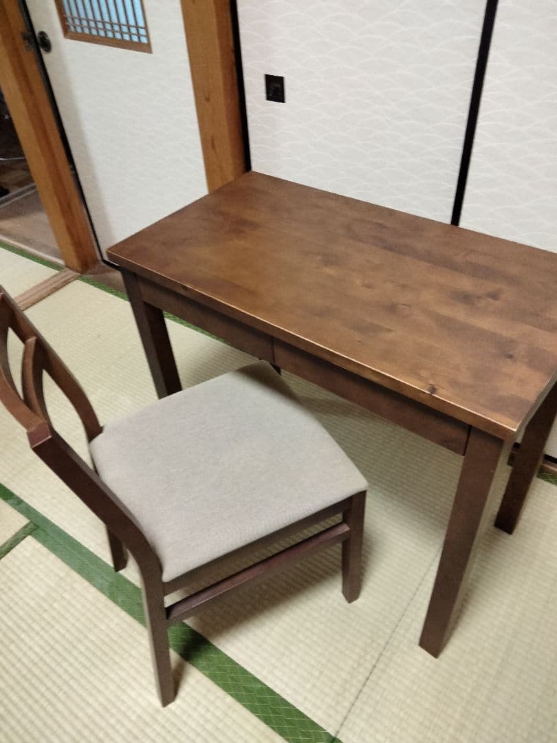 無印良品　木製学習机＆イス付き2点セット　大阪府引き取り限定