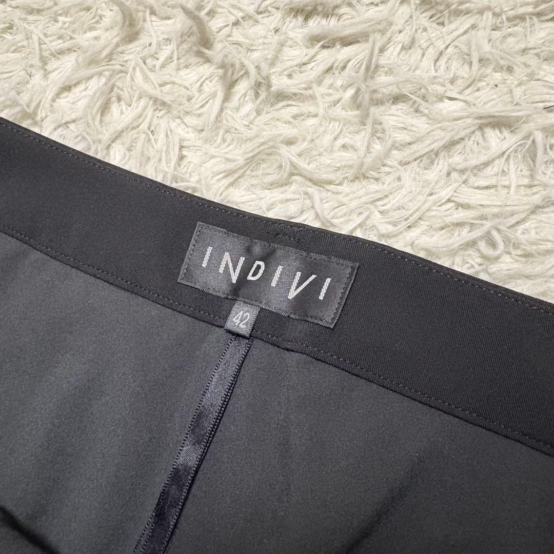 希少 15号 INDIVI ストレッチ 伸縮性 セットアップ スーツ ブラック