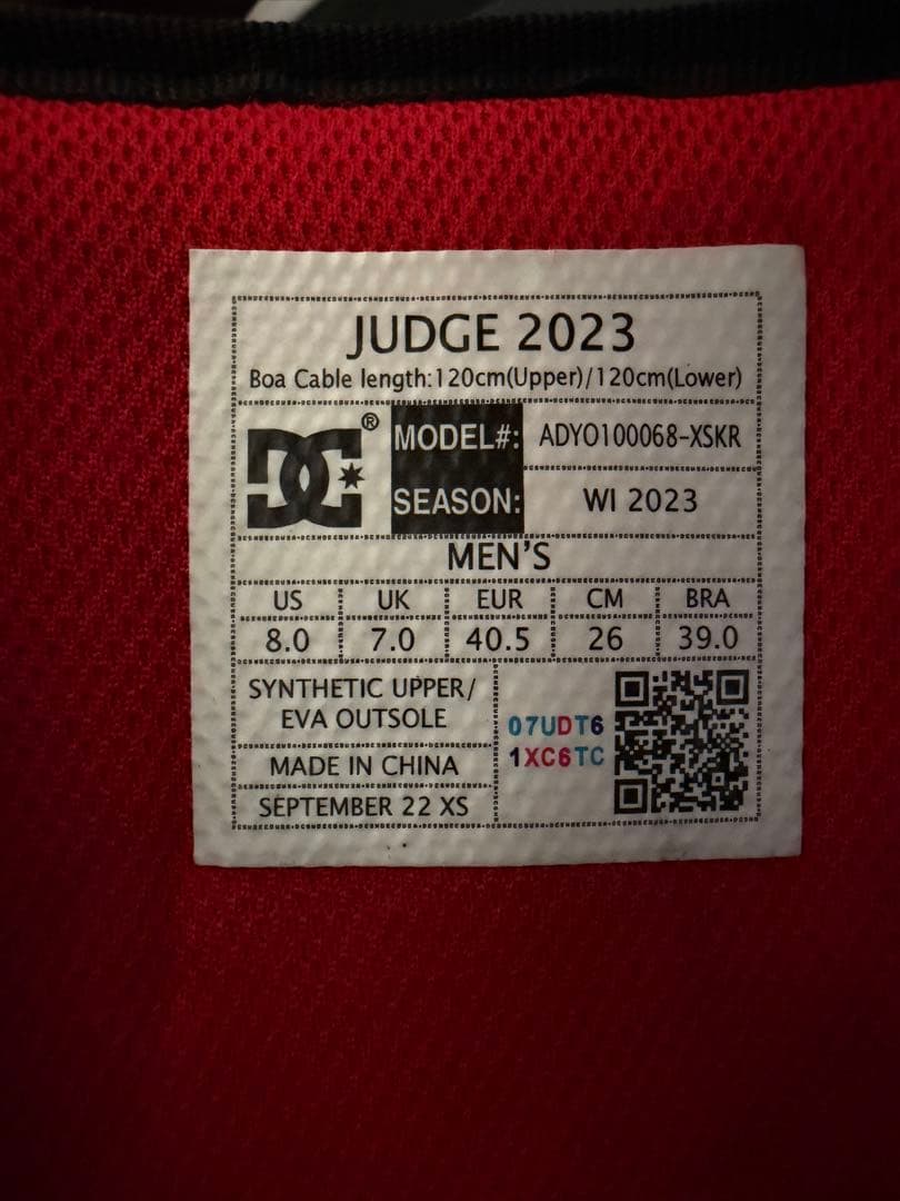 パズー　DC スノーボード　ブーツ JUDGE 2023 26.0