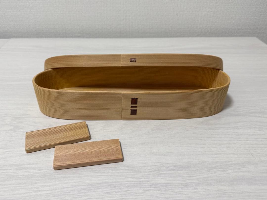 柴田慶信商店 長手弁当箱 (中・白木)