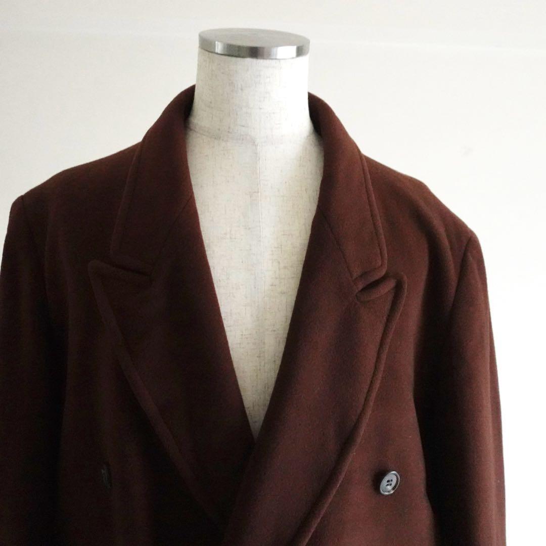 1980s Lanificio カシミアウールダブルチェスターコート　イタリア製