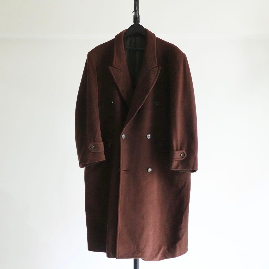 1980s Lanificio カシミアウールダブルチェスターコート　イタリア製