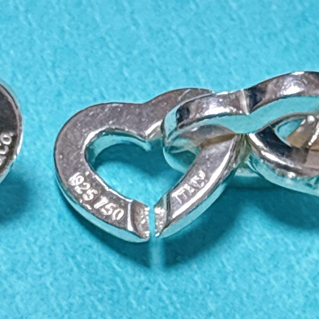 【美品】19.5cmティファニー ハートリンク コンビブレスレット925/750