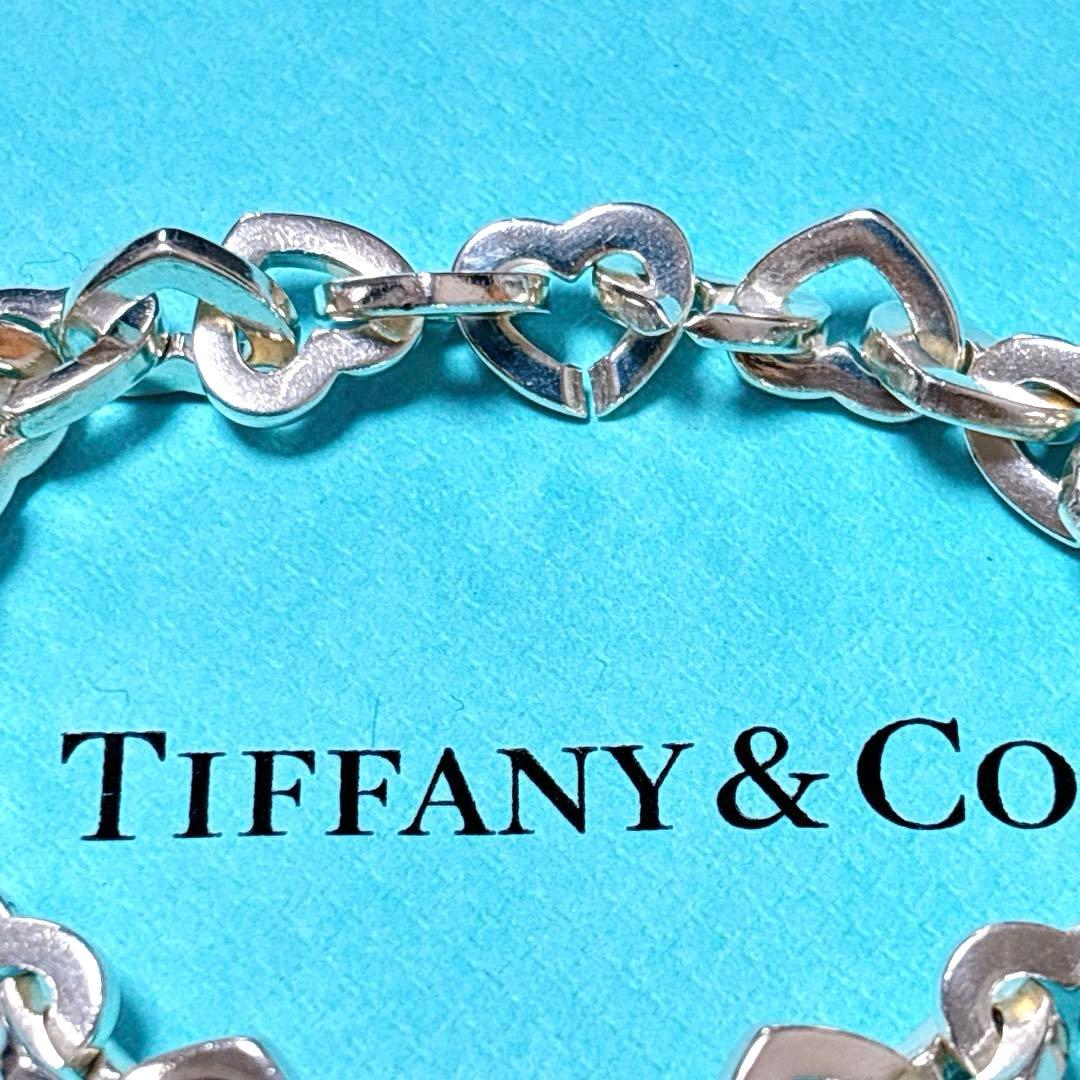 【美品】19.5cmティファニー ハートリンク コンビブレスレット925/750