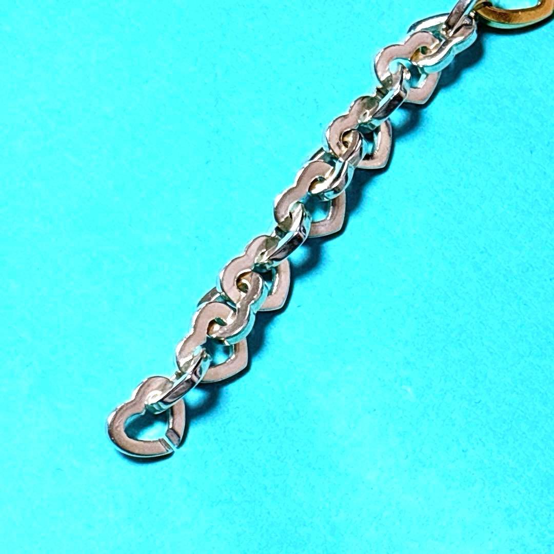 【美品】19.5cmティファニー ハートリンク コンビブレスレット925/750