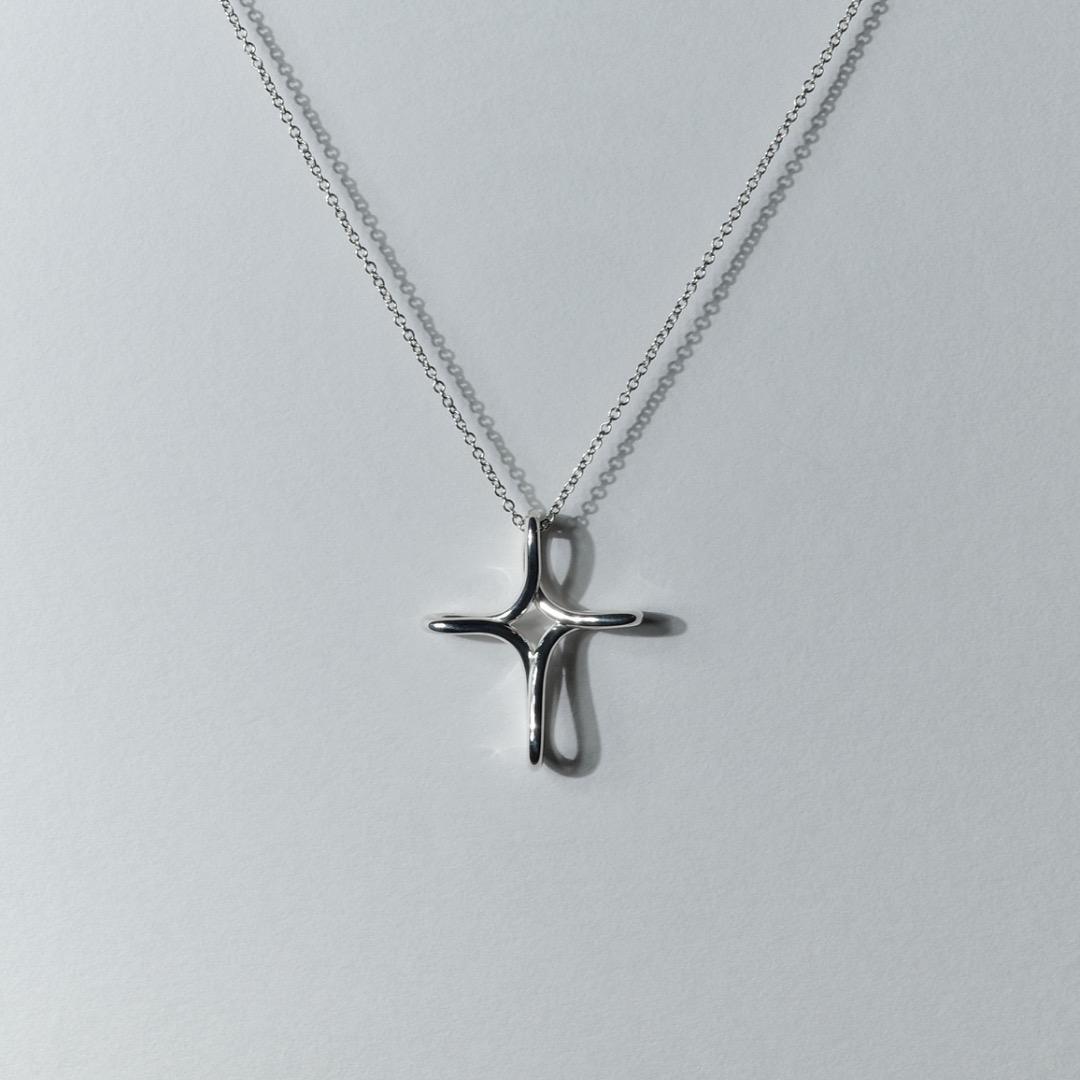 アクセサリー OLD \"TIFFANY&CO.\" OPEN CROSS NECKLACE