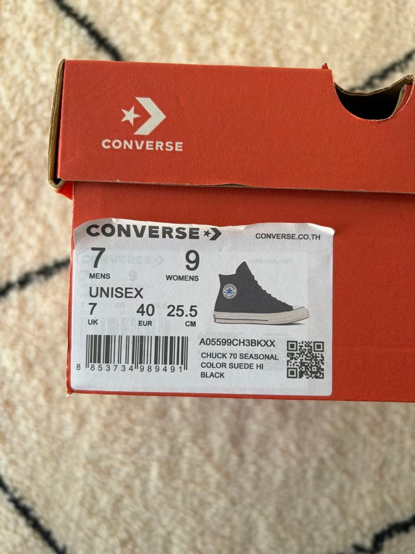 CONVERSE CT70 ブラック ハイカット25.5cm スウェード