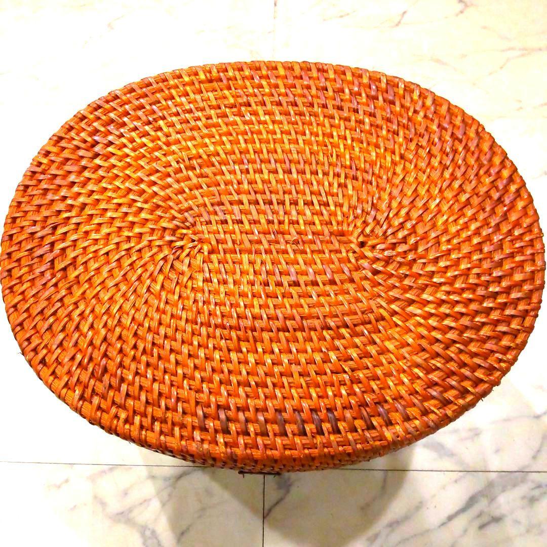 ◆新品 ブラウン バスケットウィービング ケース 茶道具 収納 インテリア 家具