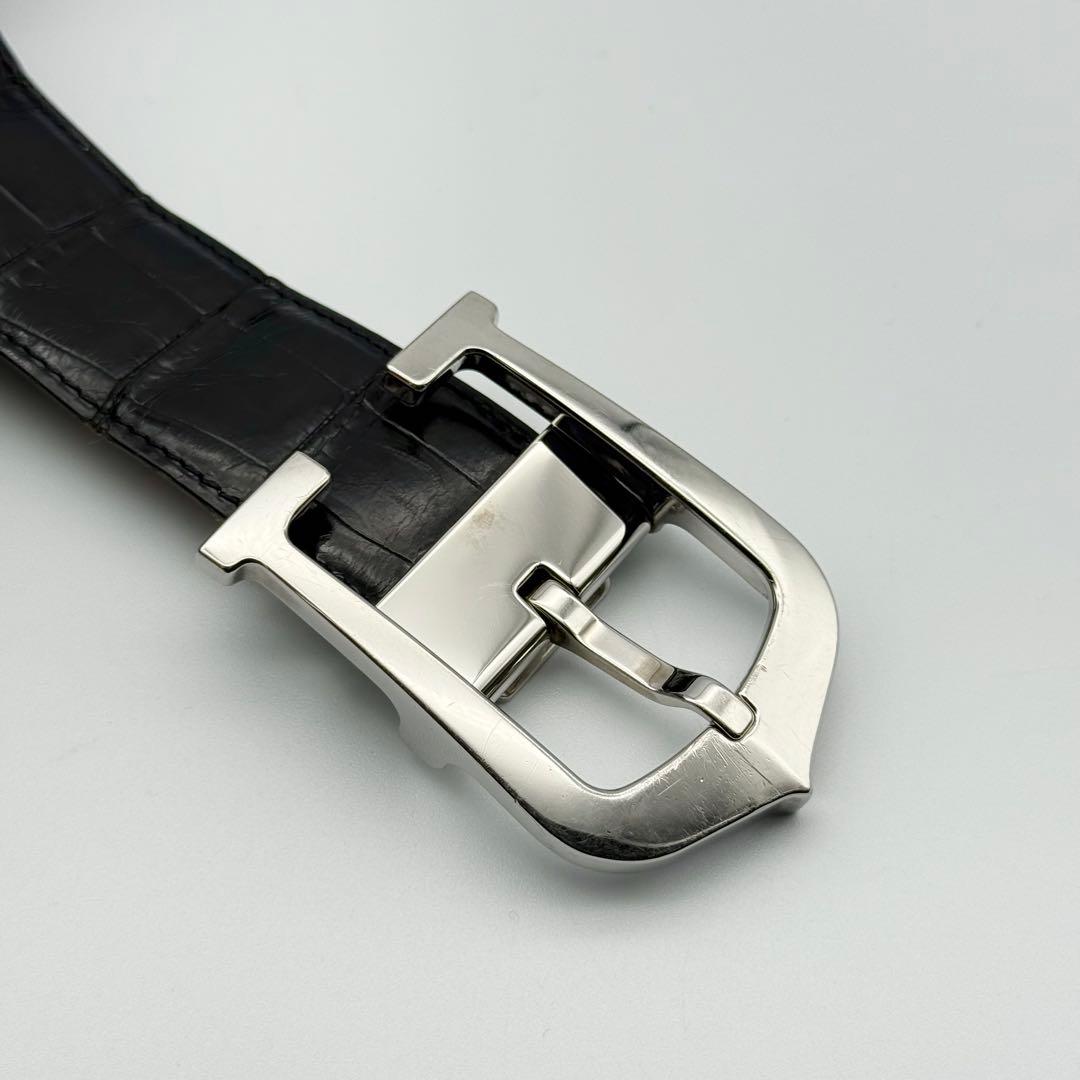 ✨良品✨カルティエ ベルト Cアロンジェ クロコ シルバー金具 メンズ ビジネス
