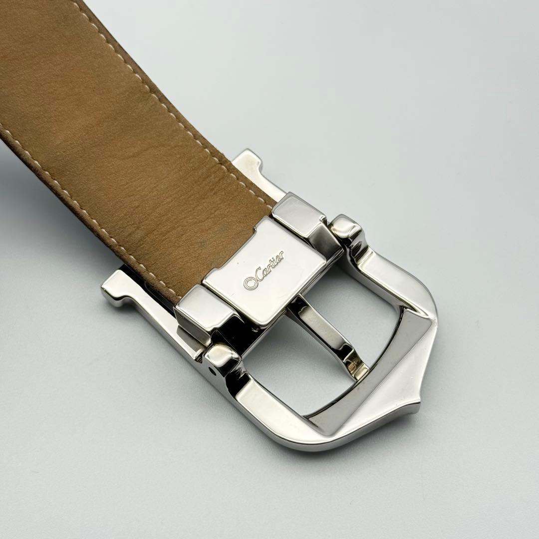 ✨良品✨カルティエ ベルト Cアロンジェ クロコ シルバー金具 メンズ ビジネス