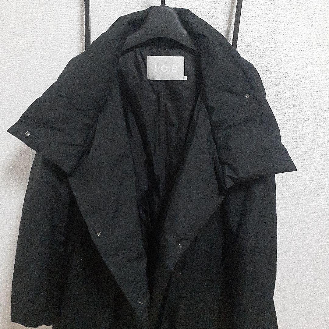 wabisuki様アイシービー ADSダウン スタンドカラーコート 黒 4