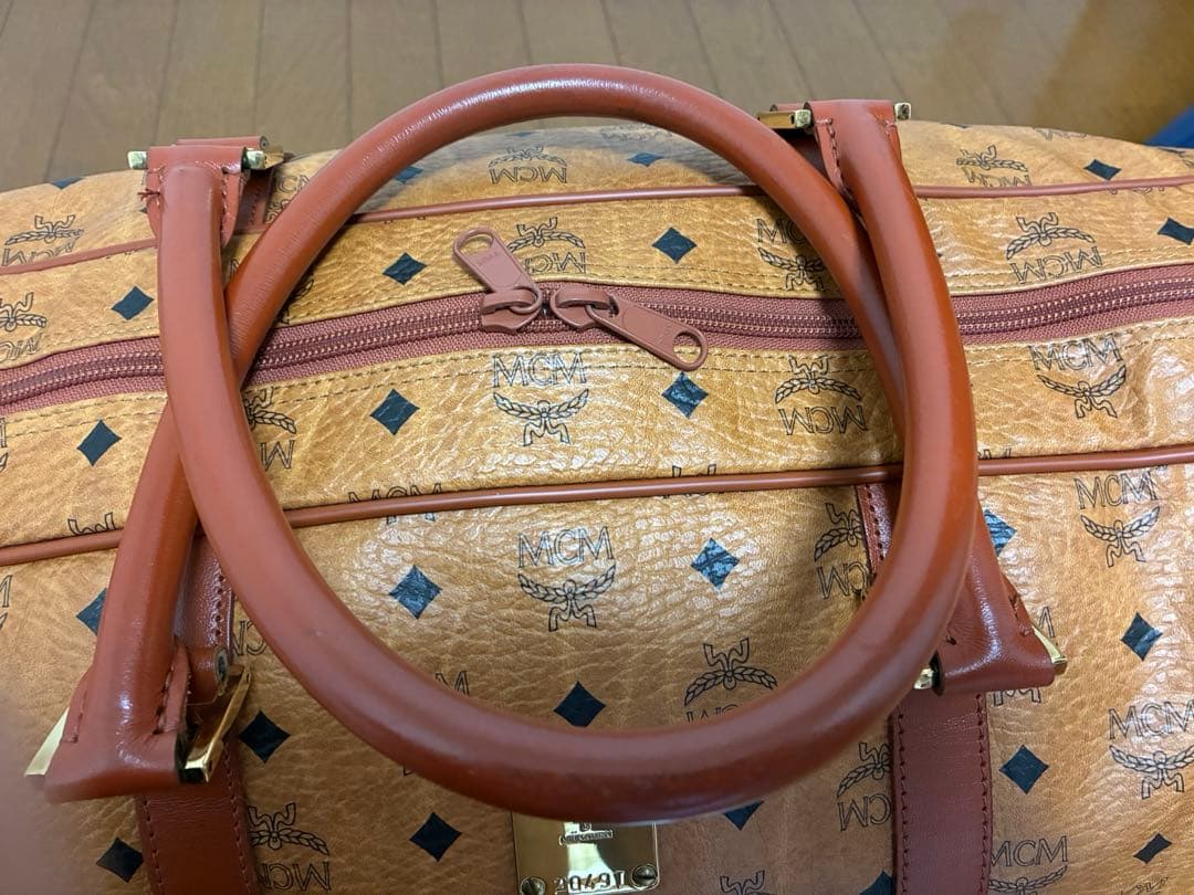 MCM レザーボストンバッグ　ビィンテージ　大容量