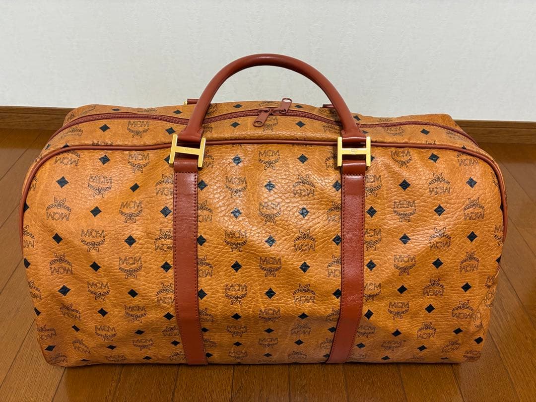 MCM レザーボストンバッグ　ビィンテージ　大容量