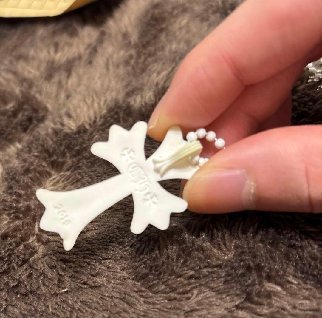 クロムハーツ シリコンラバーCH クロスネックレス白