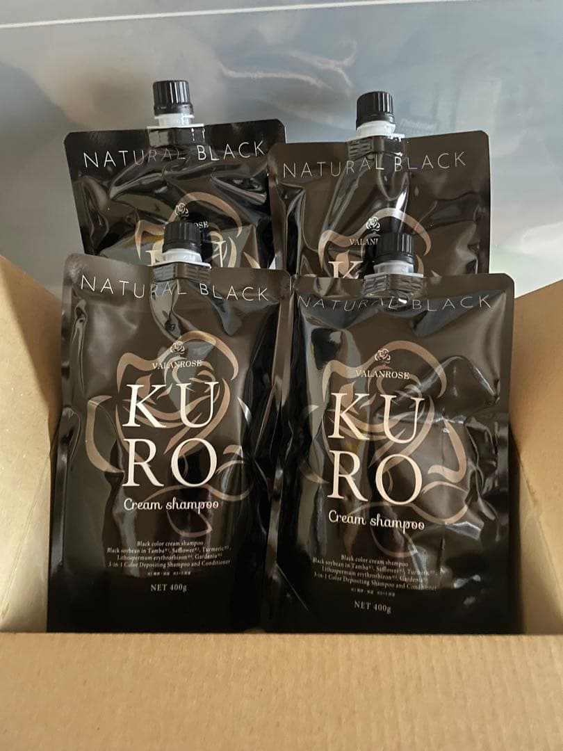 KURO ナチュラルブラック クリームシャンプー 400g 4個セット
