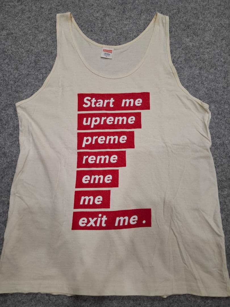 シュプリーム　タンクトップ　 ナチュラル　クリーム　XL