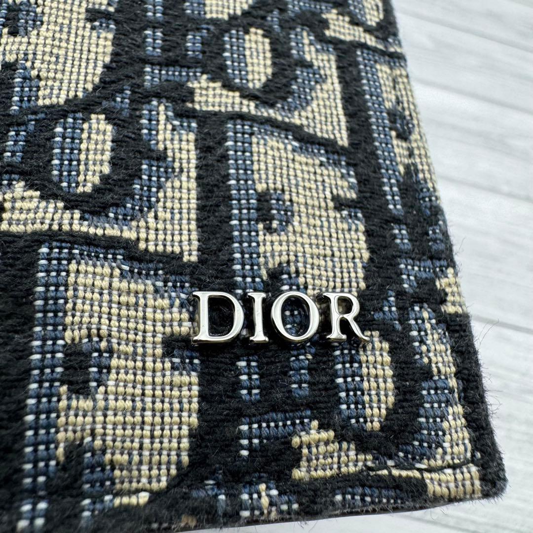 【未使用級】ディオール 二つ折り財布　サドル オブリーク トロッター ジャガード