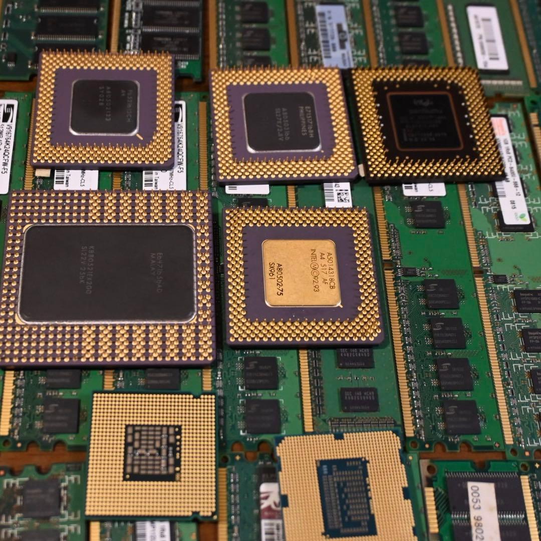 Intel PENTIUM PRO含むCPU及びメモリ数十枚　ジャンク　金