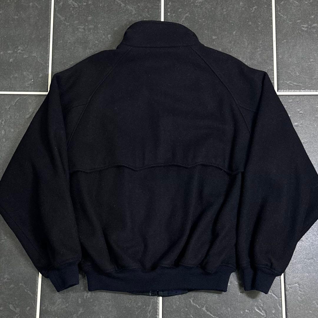 90s vintage 【ウール　ハリントンジャケット　ネイビー　無地　短丈】