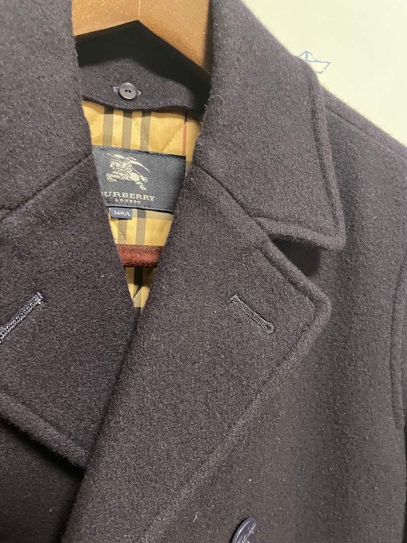 BURBERRY ネイビー ウールコート　140cm