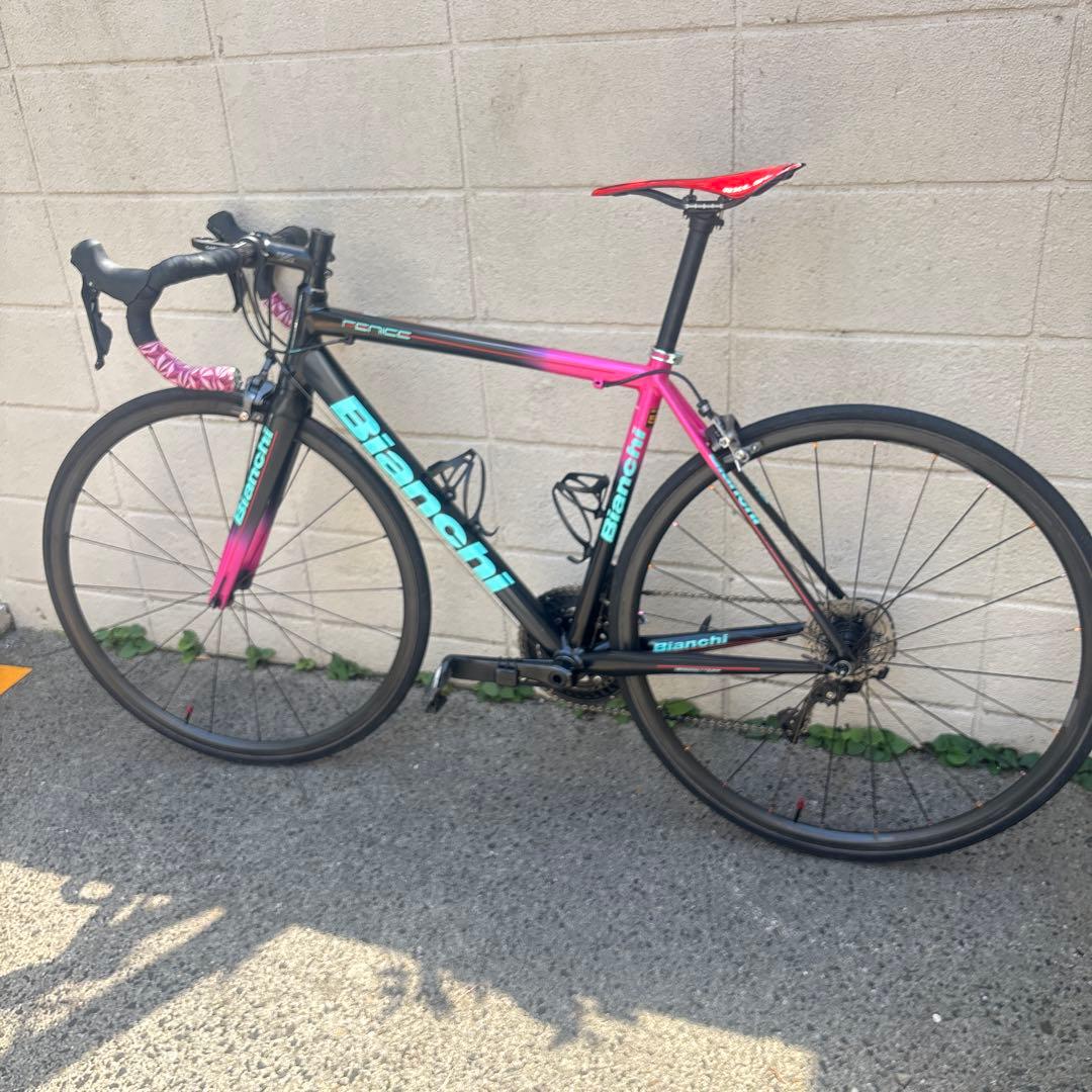【再値下/軽量】Bianchi FENICE PRO(黒×ピンク) サイズ55