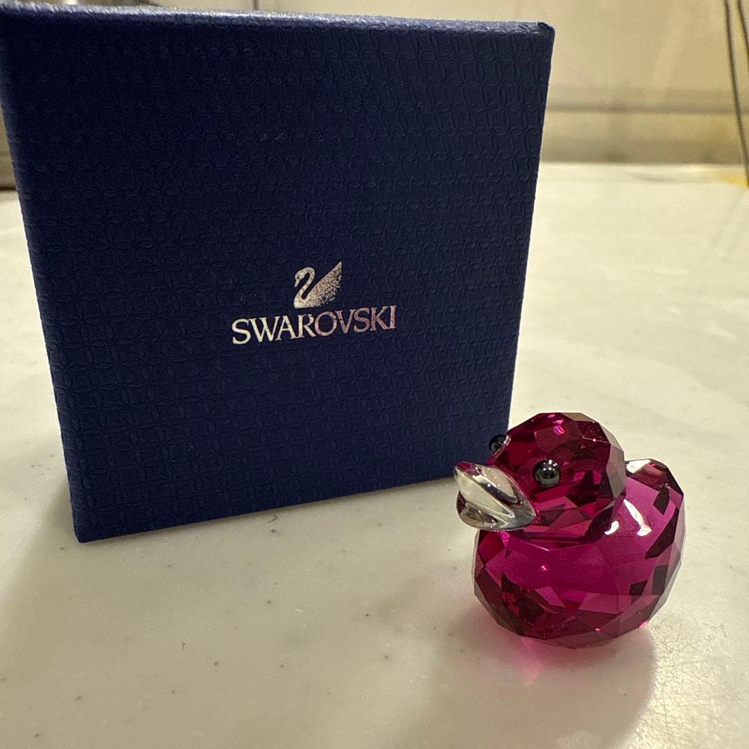 置物 Swarovski happy duck