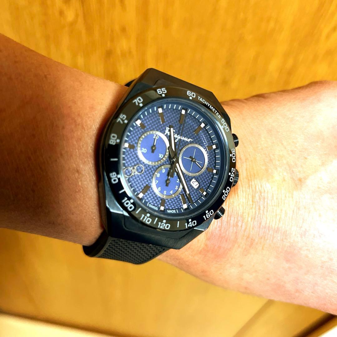 フェラガモ　メンズ 腕時計　SFHR00220 SLX Chono ネイビー