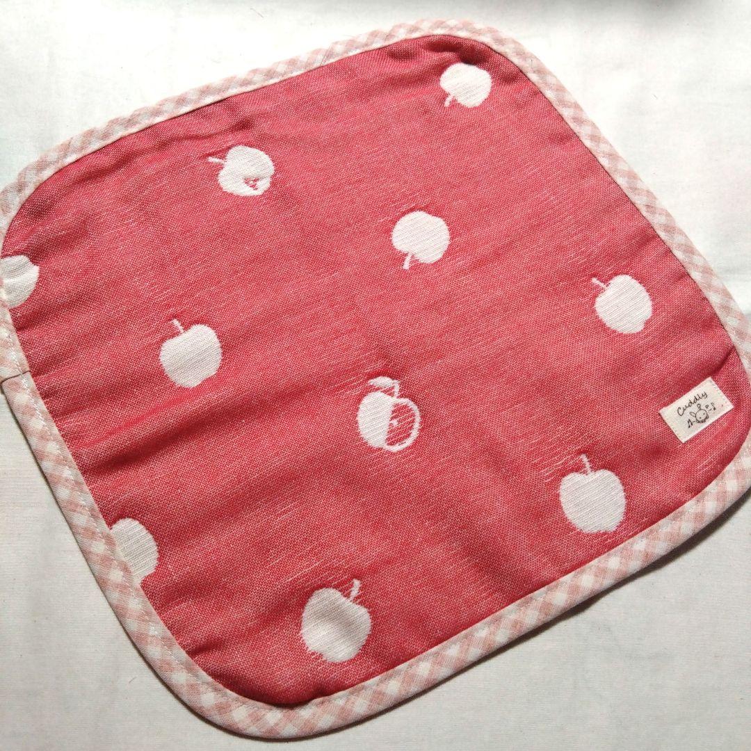 えっこ☆りんご☆6重ガーゼハンカチ タオル☆ハンドメイド