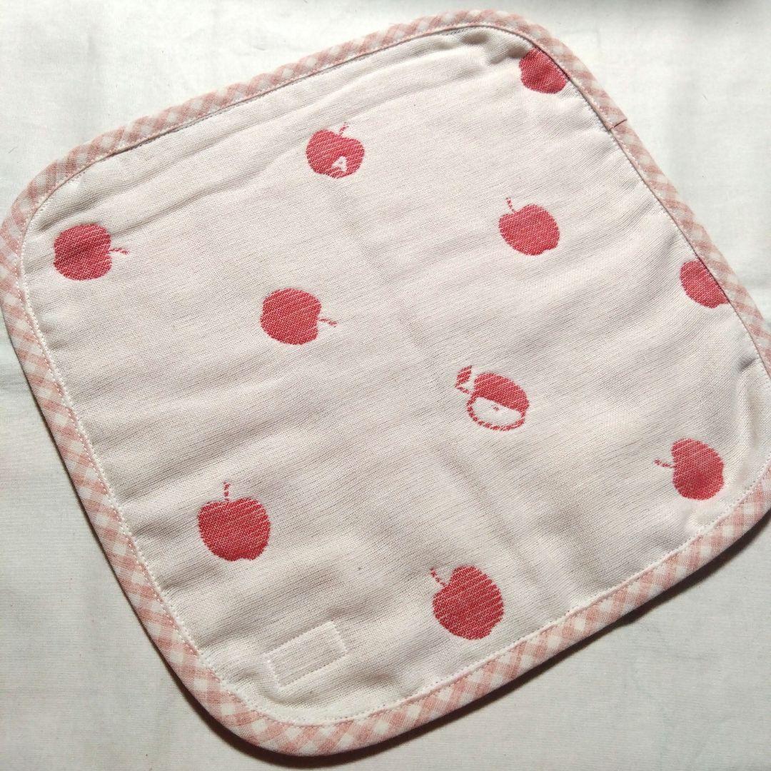 えっこ☆りんご☆6重ガーゼハンカチ タオル☆ハンドメイド