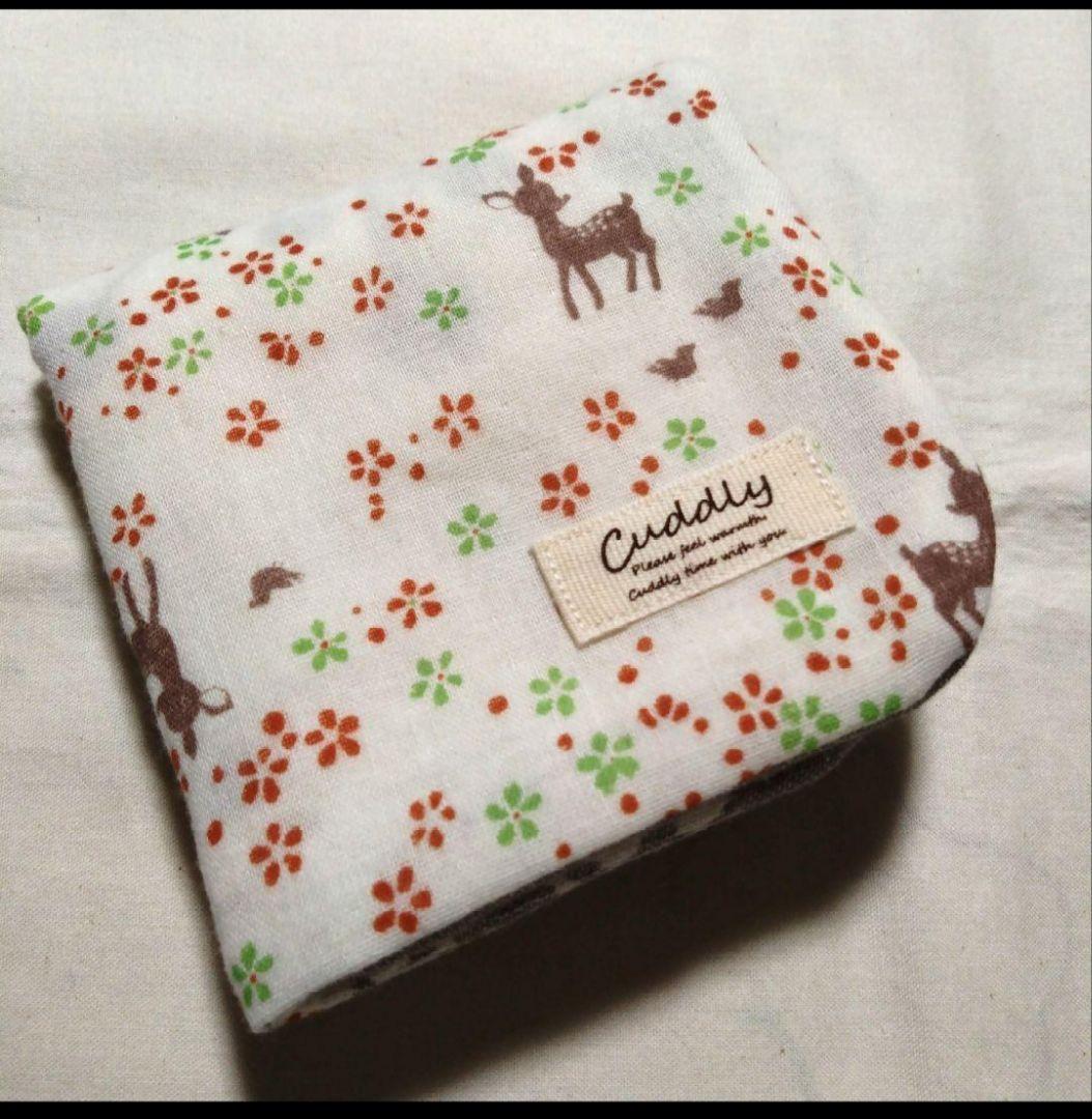 えっこ☆りんご☆6重ガーゼハンカチ タオル☆ハンドメイド