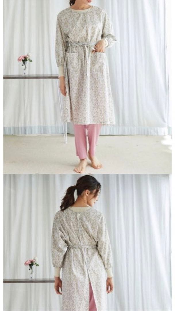 押切もえさんコラボ クッキングドレス ベージュ