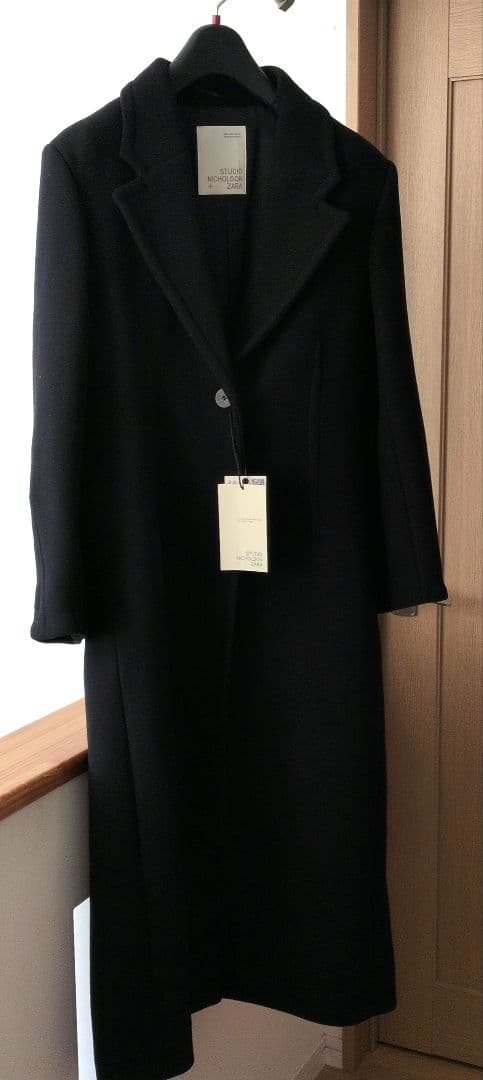 ZARA　ロングコート Ｌ（ＸＬ）STUDIO NICHOLSON ブラック
