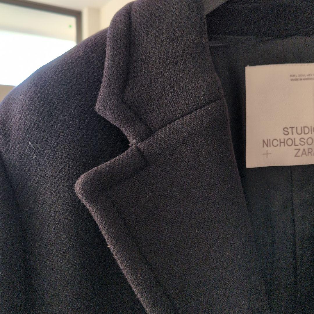 ZARA　ロングコート Ｌ（ＸＬ）STUDIO NICHOLSON ブラック