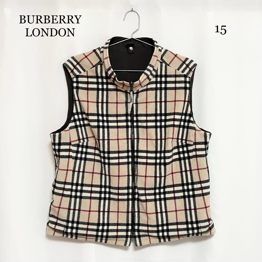 0441 BURBERRY LONDON リバーシブルフリースジャケットベスト