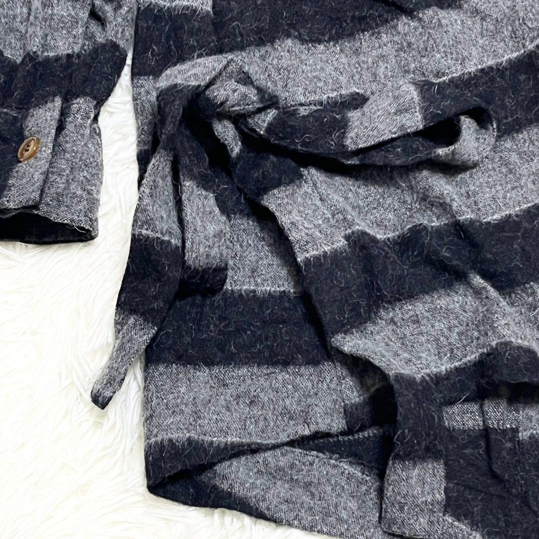 ヴィヴィアンウエストウッド マン 変形ロングカーディガン ボーダー 日本製