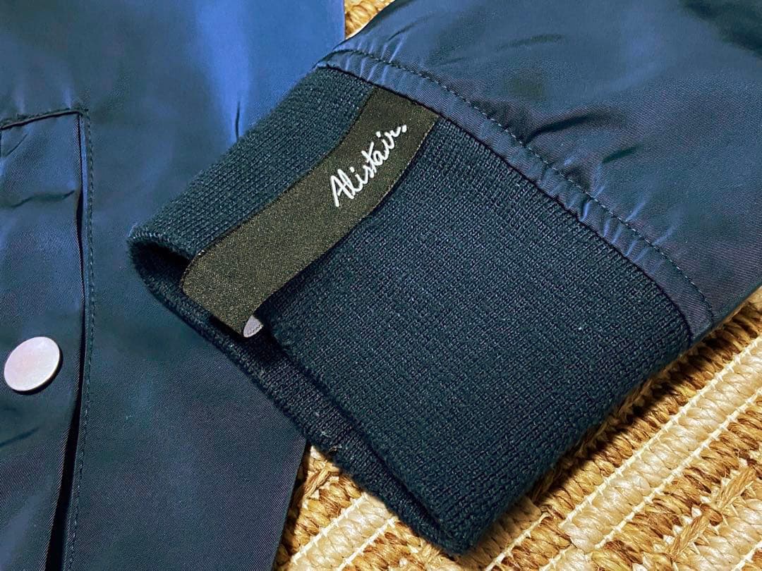 アリステア スカジャン MA-1 両面刺繍 鷹 和柄 刺繍ジャケットXLネイビー