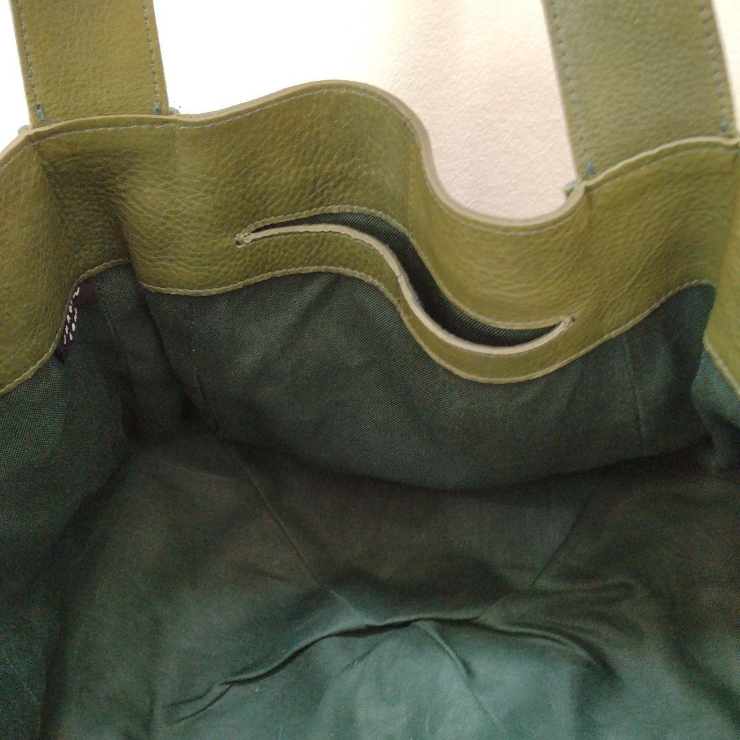 腸*イ様 ヨーガンレール　レザー　トートバッグ　ショルダーバッグ　大容量