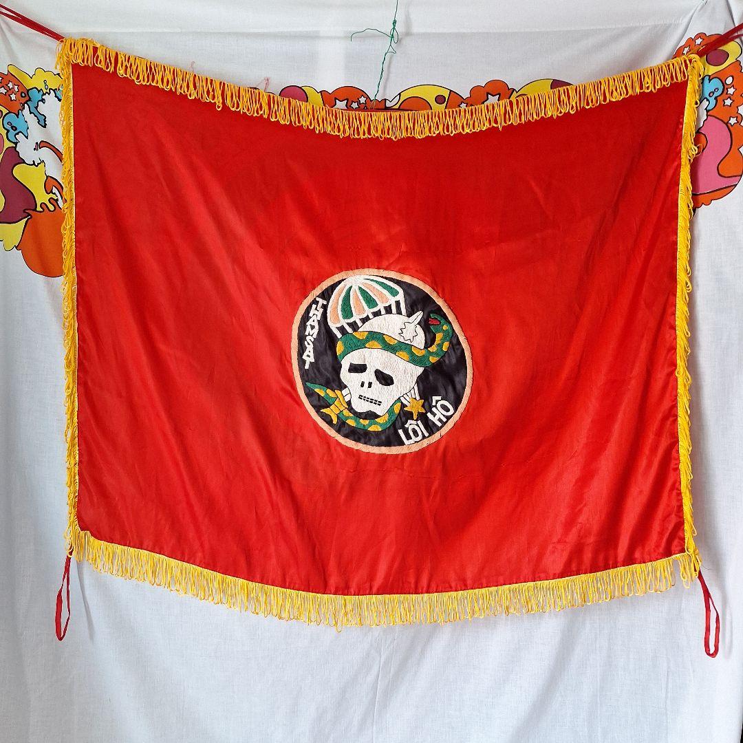 スペシャル レア ベトナム戦争 手縫い フラッグ スカル ガイコツ ドクロ
