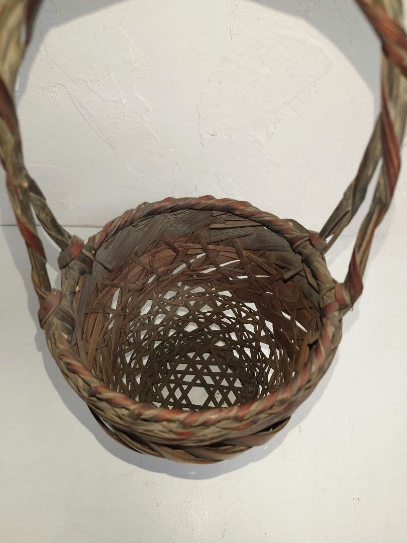【6点】木製花器 竹細工 一輪挿し 工芸 茶道具フラワースタンド 古道具 カゴ