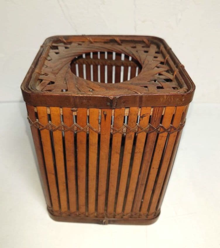 【6点】木製花器 竹細工 一輪挿し 工芸 茶道具フラワースタンド 古道具 カゴ